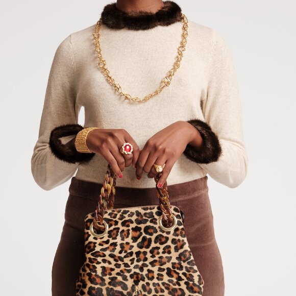 Frances Valentine Jewelry - NEW Frances Valentine x Kenneth Jay Lane Open Cage Link Necklace Gold